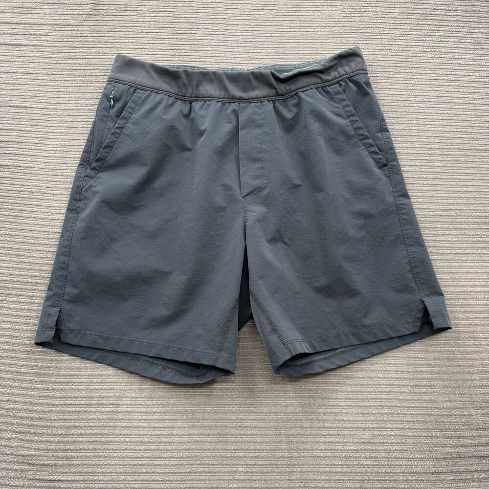 Public Rec Flex Shorts Men 34 Blue Polyester Drawstring Performance Golf Tennis.